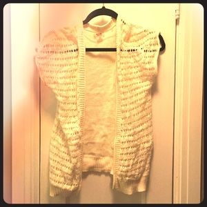 Cardigan short sleeved white M